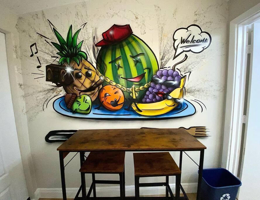 Cozy & Colorful Miami Art Canvas W/Hottub & Murals Ngoại thất bức ảnh